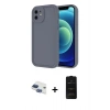 MARSİLYAN™- iPhone 11 Kılıf Yankı Yansıma Özel Seri - Siyah 6D Antistatik Mat Seramik Hayalet Nano Ekran Koruyucu + Pers Alüminyum Kamera Lens - LT