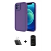 MARSİLYAN™- iPhone 11 Kılıf Yankı Yansıma Özel Seri - Siyah 6D Antistatik Mat Seramik Hayalet Nano Ekran Koruyucu + Kamera Lens Koruma Cam - SF