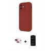 MARSİLYAN™- iPhone 11 Kılıf Yankı Yansıma Özel Seri - Siyah 6D Antistatik Mat Seramik Hayalet Nano Ekran Koruyucu + Pers Alüminyum Kamera Lens - KI