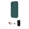 MARSİLYAN™- iPhone 11 Kılıf Yankı Yansıma Özel Seri - Siyah 6D Antistatik Mat Seramik Hayalet Nano Ekran Koruyucu + Pers Alüminyum Kamera Lens - KI