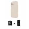 MARSİLYAN™- iPhone 11 Kılıf Yankı Yansıma Özel Seri - Siyah 6D Antistatik Mat Seramik Hayalet Nano Ekran Koruyucu + PVD Metal Kamera Lens - YL