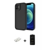 MARSİLYAN™- iPhone 11 Kılıf Yankı Yansıma Özel Seri - Siyah 6D Antistatik Mat Seramik Hayalet Nano Ekran Koruyucu + Renkli Kamera Lens Koruma Cam - SI