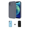 MARSİLYAN™- iPhone 11 Kılıf Yankı Yansıma Özel Seri - Siyah 6D Antistatik Mat Seramik Hayalet Nano Ekran Koruyucu + Neon Fosforlu Kamera Lens - TU