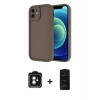 MARSİLYAN™- iPhone 11 Kılıf Yankı Yansıma Özel Seri - Siyah 6D Antistatik Mat Seramik Hayalet Nano Ekran Koruyucu + PVD Metal Kamera Lens - MI