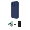 MARSİLYAN™- iPhone 11 Kılıf Yankı Yansıma Özel Seri - Siyah 6D Antistatik Mat Seramik Hayalet Nano Ekran Koruyucu + Kırmızı Raze Metal Kamera Lens