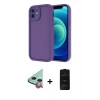 MARSİLYAN™- iPhone 11 Kılıf Yankı Yansıma Özel Seri - Siyah 6D Antistatik Mat Seramik Hayalet Nano Ekran Koruyucu + Kırmızı Raze Metal Kamera Lens