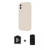MARSİLYAN™- iPhone 11 Kılıf Yankı Yansıma Özel Seri - Siyah 6D Antistatik Mat Seramik Hayalet Nano Ekran Koruyucu + Siyah PVD Metal Kamera Lens
