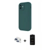 MARSİLYAN™- iPhone 11 Kılıf Yankı Yansıma Özel Seri - Siyah 6D Antistatik Mat Seramik Hayalet Nano Ekran Koruyucu + Pers Alüminyum Kamera Lens - LT