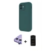 MARSİLYAN™- iPhone 11 Kılıf Yankı Yansıma Özel Seri - Siyah 6D Antistatik Mat Seramik Hayalet Nano Ekran Koruyucu + Raze Metal Kamera Lens - MR