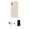 MARSİLYAN™- iPhone 11 Kılıf Yankı Yansıma Özel Seri - Siyah 6D Antistatik Mat Seramik Hayalet Nano Ekran Koruyucu + Pers Alüminyum Kamera Lens - KI