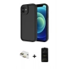 MARSİLYAN™- iPhone 11 Kılıf Yankı Yansıma Özel Seri - Siyah 6D Antistatik Mat Seramik Hayalet Nano Ekran Koruyucu + Pers Alüminyum Kamera Lens - GD