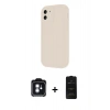 MARSİLYAN™- iPhone 11 Kılıf Yankı Yansıma Özel Seri - Siyah 6D Antistatik Mat Seramik Hayalet Nano Ekran Koruyucu + PVD Metal Kamera Lens - MI