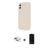 MARSİLYAN™- iPhone 11 Kılıf Yankı Yansıma Özel Seri - Siyah 6D Antistatik Mat Seramik Hayalet Nano Ekran Koruyucu + Pers Alüminyum Kamera Lens - YL