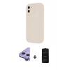 MARSİLYAN™- iPhone 11 Kılıf Yankı Yansıma Özel Seri - Siyah 6D Antistatik Mat Seramik Hayalet Nano Ekran Koruyucu + Raze Metal Kamera Lens - MR