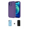 MARSİLYAN™- iPhone 11 Kılıf Yankı Yansıma Özel Seri - Siyah 6D Antistatik Mat Seramik Hayalet Nano Ekran Koruyucu + Neon Fosforlu Kamera Lens - TU