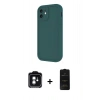 MARSİLYAN™- iPhone 11 Kılıf Yankı Yansıma Özel Seri - Siyah 6D Antistatik Mat Seramik Hayalet Nano Ekran Koruyucu + PVD Metal Kamera Lens - YL