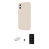 MARSİLYAN™- iPhone 11 Kılıf Yankı Yansıma Özel Seri - Siyah 6D Antistatik Mat Seramik Hayalet Nano Ekran Koruyucu + Renkli Kamera Lens Koruma Cam - YL