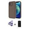 MARSİLYAN™- iPhone 11 Kılıf Yankı Yansıma Özel Seri - Siyah 6D Antistatik Mat Seramik Hayalet Nano Ekran Koruyucu + Raze Metal Kamera Lens - MR