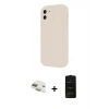 MARSİLYAN™- iPhone 11 Kılıf Yankı Yansıma Özel Seri - Siyah 6D Antistatik Mat Seramik Hayalet Nano Ekran Koruyucu + Pers Alüminyum Kamera Lens - GD