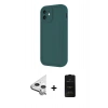 MARSİLYAN™- iPhone 11 Kılıf Yankı Yansıma Özel Seri - Siyah 6D Antistatik Mat Seramik Hayalet Nano Ekran Koruyucu + Raze Metal Kamera Lens - GS