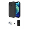MARSİLYAN™- iPhone 11 Kılıf Yankı Yansıma Özel Seri - Siyah 6D Antistatik Mat Seramik Hayalet Nano Ekran Koruyucu + Pers Alüminyum Kamera Lens - LT