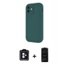 MARSİLYAN™- iPhone 11 Kılıf Yankı Yansıma Özel Seri - Siyah 6D Antistatik Mat Seramik Hayalet Nano Ekran Koruyucu + PVD Metal Kamera Lens - MI
