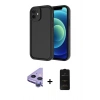 MARSİLYAN™- iPhone 11 Kılıf Yankı Yansıma Özel Seri - Siyah 6D Antistatik Mat Seramik Hayalet Nano Ekran Koruyucu + Raze Metal Kamera Lens - MR