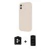 MARSİLYAN™- iPhone 11 Kılıf Yankı Yansıma Özel Seri - Siyah 6D Antistatik Mat Seramik Hayalet Nano Ekran Koruyucu + PVD Metal Kamera Lens - TU