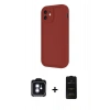 MARSİLYAN™- iPhone 11 Kılıf Yankı Yansıma Özel Seri - Siyah 6D Antistatik Mat Seramik Hayalet Nano Ekran Koruyucu + PVD Metal Kamera Lens - MI
