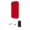 MARSİLYAN™- iPhone 11 Kılıf Yankı Yansıma Özel Seri - Siyah 6D Antistatik Mat Seramik Hayalet Nano Ekran Koruyucu + Turuncu Renkli Kamera Lens Koruma Cam