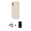 MARSİLYAN™- iPhone 11 Kılıf Yankı Yansıma Özel Seri - Siyah 6D Antistatik Mat Seramik Hayalet Nano Ekran Koruyucu + Raze Metal Kamera Lens - GS