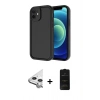 MARSİLYAN™- iPhone 11 Kılıf Yankı Yansıma Özel Seri - Siyah 6D Antistatik Mat Seramik Hayalet Nano Ekran Koruyucu + Raze Metal Kamera Lens - GS