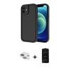 MARSİLYAN™- iPhone 11 Kılıf Yankı Yansıma Özel Seri - Siyah 6D Antistatik Mat Seramik Hayalet Nano Ekran Koruyucu + Pers Alüminyum Kamera Lens - YL
