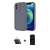 MARSİLYAN™- iPhone 11 Kılıf Yankı Yansıma Özel Seri - Siyah 6D Antistatik Mat Seramik Hayalet Nano Ekran Koruyucu + Şeffaf Kamera Lens Koruma Cam