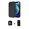 MARSİLYAN™- iPhone 11 Kılıf Yankı Yansıma Özel Seri - Siyah 6D Antistatik Mat Seramik Hayalet Nano Ekran Koruyucu + PVD Metal Kamera Lens - TU