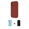MARSİLYAN™- iPhone 11 Kılıf Yankı Yansıma Özel Seri - Siyah 6D Antistatik Mat Seramik Hayalet Nano Ekran Koruyucu + Neon Fosforlu Kamera Lens - TU