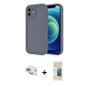 MARSİLYAN™- iPhone 11 Kılıf Yankı Yansıma Özel Seri - Siyah 6D Mat Seramik Hayalet Nano Ekran Koruyucu + Pers Alüminyum Kamera Lens - GD