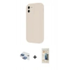 MARSİLYAN™- iPhone 11 Kılıf Yankı Yansıma Özel Seri - Siyah 6D Mat Seramik Hayalet Nano Ekran Koruyucu + Pers Alüminyum Kamera Lens - GI