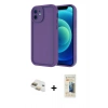 MARSİLYAN™- iPhone 11 Kılıf Yankı Yansıma Özel Seri - Siyah 6D Mat Seramik Hayalet Nano Ekran Koruyucu + Pers Alüminyum Kamera Lens - GD
