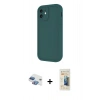 MARSİLYAN™- iPhone 11 Kılıf Yankı Yansıma Özel Seri - Siyah 6D Mat Seramik Hayalet Nano Ekran Koruyucu + Pers Alüminyum Kamera Lens - GI