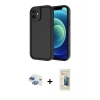 MARSİLYAN™- iPhone 11 Kılıf Yankı Yansıma Özel Seri - Siyah 6D Mat Seramik Hayalet Nano Ekran Koruyucu + Pers Alüminyum Kamera Lens - GI