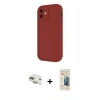 MARSİLYAN™- iPhone 11 Kılıf Yankı Yansıma Özel Seri - Siyah 6D Mat Seramik Hayalet Nano Ekran Koruyucu + Pers Alüminyum Kamera Lens - GD