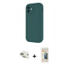 MARSİLYAN™- iPhone 11 Kılıf Yankı Yansıma Özel Seri - Siyah 6D Mat Seramik Hayalet Nano Ekran Koruyucu + Pers Alüminyum Kamera Lens - GD