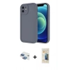 MARSİLYAN™- iPhone 11 Kılıf Yankı Yansıma Özel Seri - Siyah 6D Mat Seramik Hayalet Nano Ekran Koruyucu + Pers Alüminyum Kamera Lens - GI