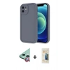 MARSİLYAN™- iPhone 11 Kılıf Yankı Yansıma Özel Seri - Siyah 6D Mat Seramik Hayalet Nano Ekran Koruyucu + Raze Metal Kamera Lens - KI