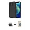 MARSİLYAN™- iPhone 11 Kılıf Yankı Yansıma Özel Seri - Siyah 6D Mat Seramik Hayalet Nano Ekran Koruyucu + Kamera Lens Koruma Cam - SF