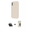 MARSİLYAN™- iPhone 11 Kılıf Yankı Yansıma Özel Seri - Siyah 6D Mat Seramik Hayalet Nano Ekran Koruyucu + Kamera Lens Koruma Cam - SF