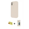MARSİLYAN™- iPhone 11 Kılıf Yankı Yansıma Özel Seri - Siyah 6D Mat Seramik Hayalet Nano Ekran Koruyucu + Rainbow Kamera Lens Koruma Cam - KI