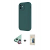 MARSİLYAN™- iPhone 11 Kılıf Yankı Yansıma Özel Seri - Siyah 6D Mat Seramik Hayalet Nano Ekran Koruyucu + Raze Metal Kamera Lens - KI