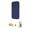 MARSİLYAN™- iPhone 11 Kılıf Yankı Yansıma Özel Seri - Siyah 6D Mat Seramik Hayalet Nano Ekran Koruyucu + Rainbow Kamera Lens Koruma Cam - KI
